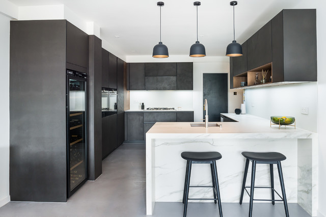 L Shape Kitchen In A Modern London Apartment Contemporaneo Cucina