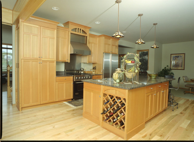 Shaker Style Kitchen Fir Wood Cabinets Asian Kitchen Other By