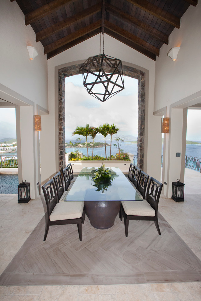 Contemporary Caribbean Transitional Dining Room Other By