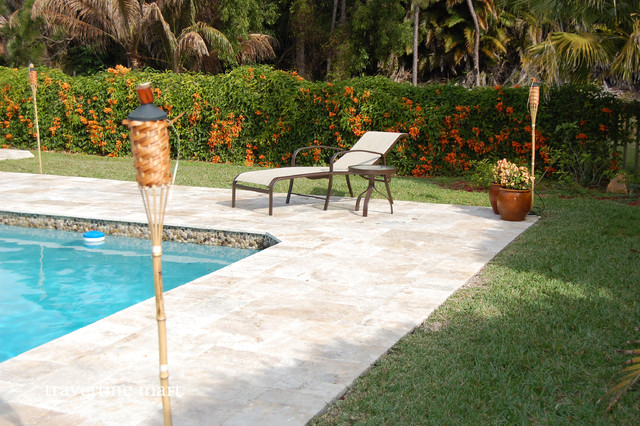 Country Classic Travertine Pavers Traditional Patio Miami By