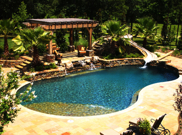 Mississippi Natural Pool Outdoor Living Design Klassisk Pool