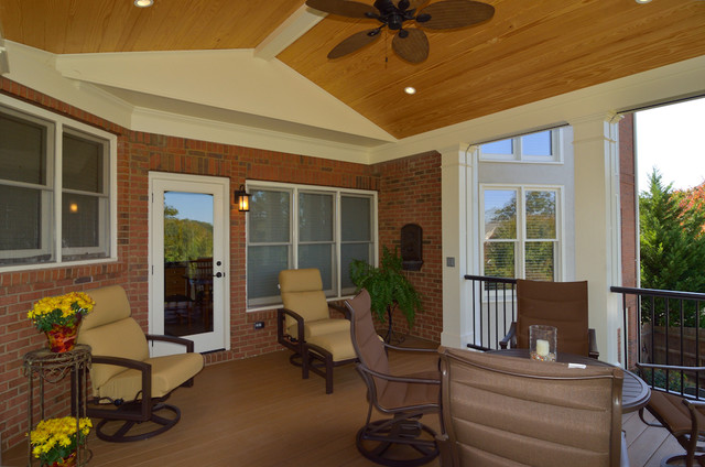 Portico Screen Porch Traditional Veranda Atlanta By Weidmann