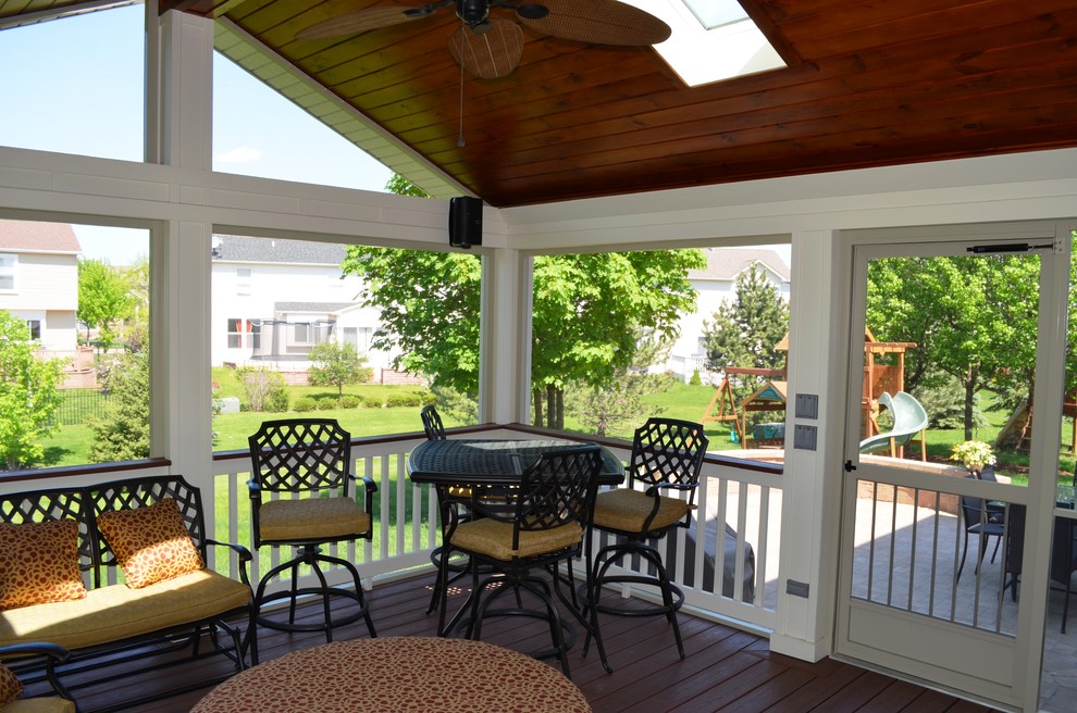 Wood Screened Porch Traditional Porch Chicago By Millennium