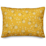 DDCG - Whimsical Cherry Pattern in Yellow Throw Pillow - Bring some whimsical personality and character to your space with this folk-inspired decorative lumbar throw pillow. This patterned lumbar pillow makes the perfect accent piece because it can be mixed and matched with other pillows to create an eclectic, exciting style. Designed in the United States, this product makes a functional and fun accent piece for your home. The result is a beautiful design you're sure to love.
