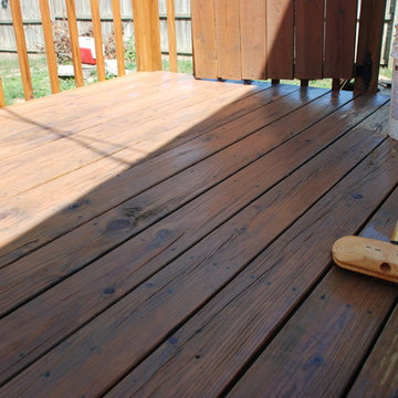 Pressure Treated Deck Stain Project Start to Finish