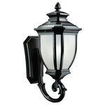 Kichler Lighting - Kichler Lighting 9042BK Salisbury, One Light Outdoor Wall Mount, Black - With an unmistakable British influence, this 1 ligSalisbury 1 light Ou  *UL: Suitable for wet locations Energy Star Qualified: n/a ADA Certified: n/a  *Number of Lights: 1-*Wattage:150w Incandescent bulb(s) *Bulb Included:No *Bulb Type:Incandescent *Finish Type:Black