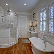 Bathroom with shiplap