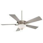 Minka Aire - Minka Aire F701-PN Delano - 52" Ceiling Fan with Light Kit - Shade Included: TRUERod Length(s): 6 x 0.75 Dimable: TRUEInternal/Alternate: Amps: 0.59Internal/Alternate: Color Temperature: 3000* Number of Bulbs: 2*Wattage: 50W* BulbType: Mini Can Halogen* Bulb Included: Yes