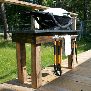 Grill Station – Tutorial build with granite and 4×4 posts