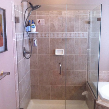 Frameless Door and Panel with Buttress Return