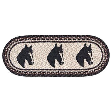 Horse Portrait Oval Patch Runner 13"x36"