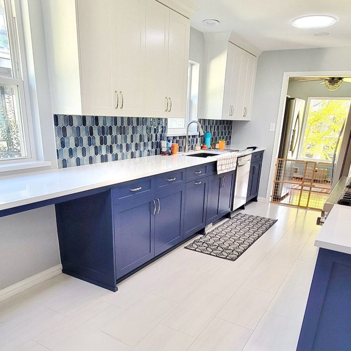 An amazing home remodel is complete in the Casa Linda Estates neighborhood of Dallas. Love the 4 Solatubes in the kitchen and living! Blue is beautiful.