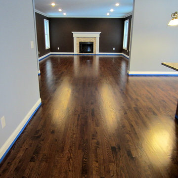 HEAD OF THE HARBOR NEW BUILD: RED OAK INSTALLED, SANDED w PROVINCIAL STAIN