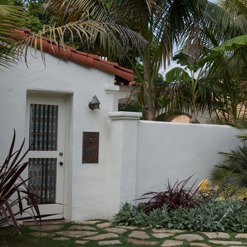 Traditonal Mediterranean Garden with Palm Canopy