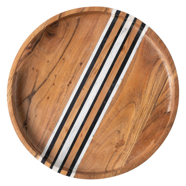 Stonewood Stripe Round Tray