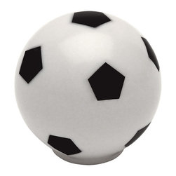 Cosmas - Cosmas Athleticz Collection 67122 Soccer Ball Round Cabinet Knob, Set of 10 - Cabinet And Drawer Knobs