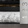 nuLOOM Bria Moroccan Diamond Tassel Shag Striped Area Rug, White 3'x5'