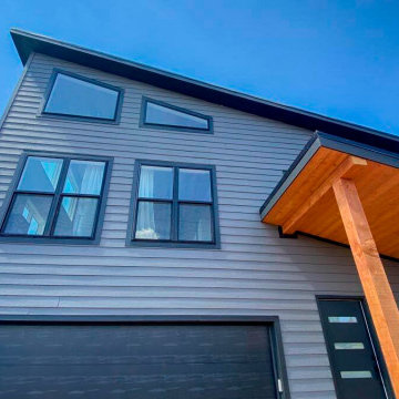 Siding Installation - James Hardie Lap Siding in Night Gray