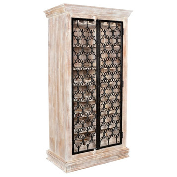 Simmons 68" Tall White Wine Cabinet
