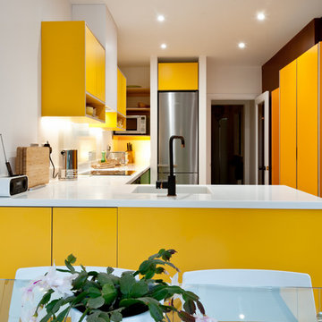 Colourful contemporary kitchen
