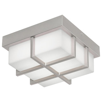 August 8'' LED Outdoor Flush Mount - Painted Nickel