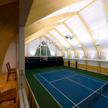 grey tennis courts