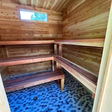 Tall Backyard Sauna - Lake Tahoe