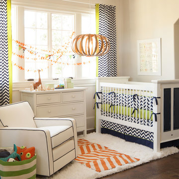 Navy and Citron Zig Zag Collection