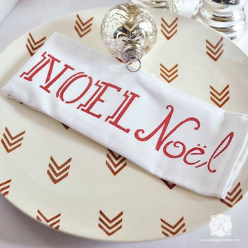 DIY Christmas Decorations & Crafts with Stencils