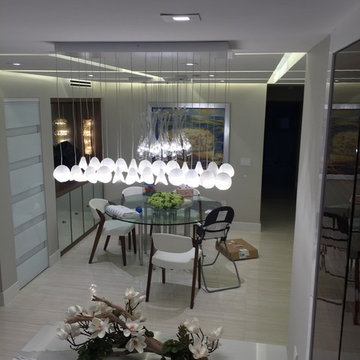 CONTEMPORARY DINING CHANDELIER, PEARL SHELL AND GLORY by Galilee lighting