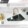 STYLISH Kitchen Sink Faucet Single Handle Pull Down Dual Mode Brushed Gold