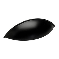 Cosmas - Cosmas 9236FB Flat Black Cabinet Cup Pull - Cabinet And Drawer Handle Pulls