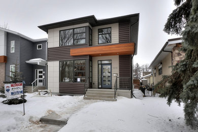 This is an example of a modern exterior in Edmonton.