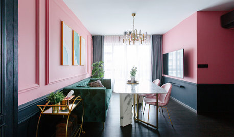 Houzz Tour: Pretty in Pink Meets Bold in Black in This Flat