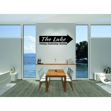 Decal, The Lake Fishing Swimming Boating Quote, 20x30"