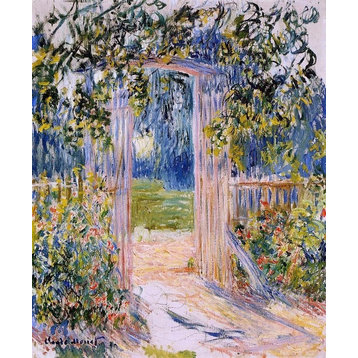 Claude Oscar Monet A Garden Gate, 20"x25" Wall Decal