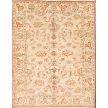 Ziegler All-Over Hand-Knotted Egypt Oriental Area Rug, Beige, 6'3"x5'0"
