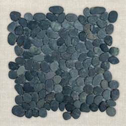 SOMA - Graphite | 12" x 12" | Pebble Mosaic - Mosaic Tile