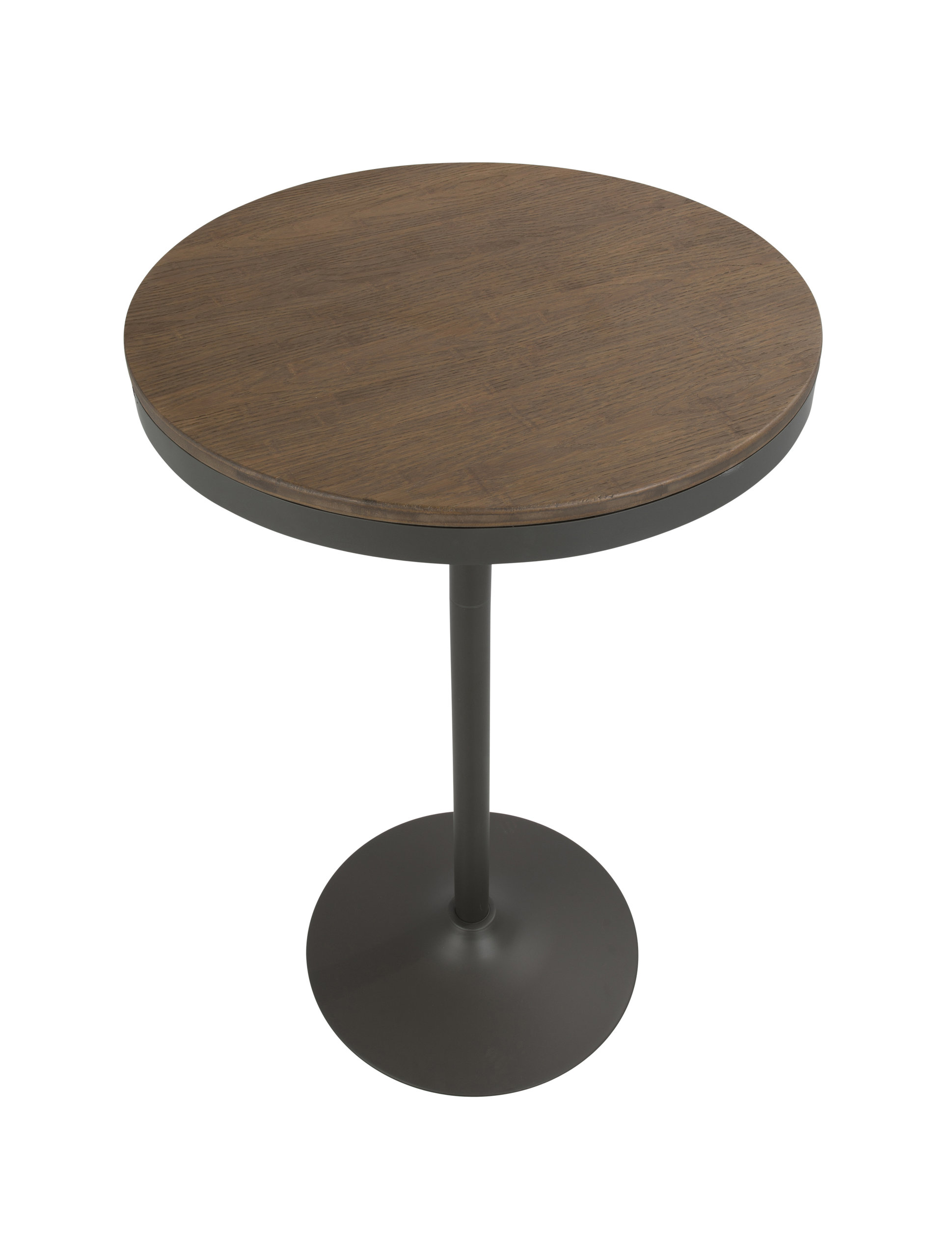 LumiSource Dakota Adjustable Bar/Dinette Table, Gray and Brown