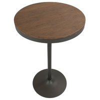 LumiSource Dakota Adjustable Bar/Dinette Table, Gray and Brown