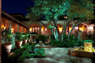 Mediterranean exterior home idea in Austin