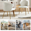 Luna Contemporary Side Chair With Tufted Back, Ivory