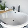 DreamLine Caribbean 60 in. L x 23 in. H White Acrylic Freestanding Bathtub