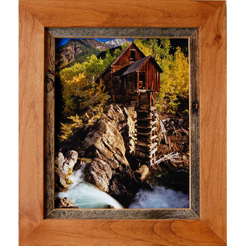 Rustic Frames, 24x36 Alder Wood & Barnwood Frame, Sagebrush Series, Plexiglass