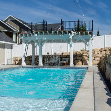 All-in-ONE: Pavilion, Deck, Diving Platform, Waterfall, Swimming FUN!