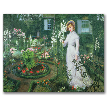 'The Rectors Garden' Canvas Art by John Grimshaw