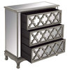 Gray Wood Glam Chest, 35"x32"x14"