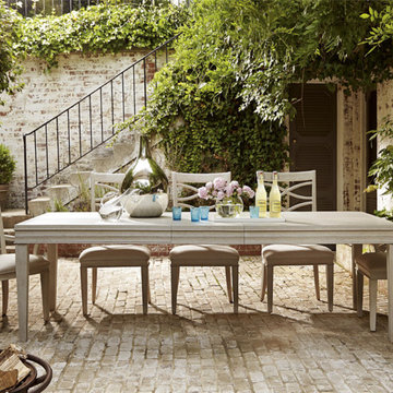 California Rustic Oak Extending Dining Table 114"