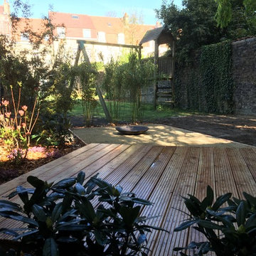 Terrasse avec espace brasero