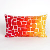 Ombre Tile Red Pillow - 12"X20"